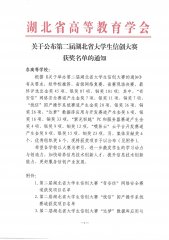 关于公布第二届湖北省大学生信创大赛获奖名单的通知